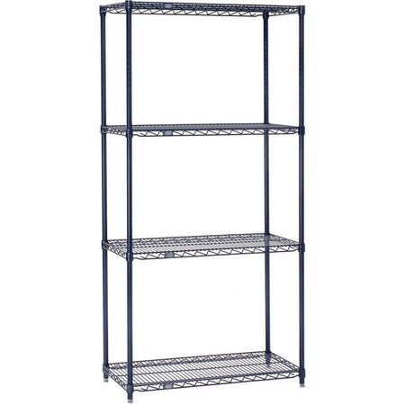 Nexel 5 Tier Wire Shelving Starter Unit, 42W x 21D x 74H 21427N5